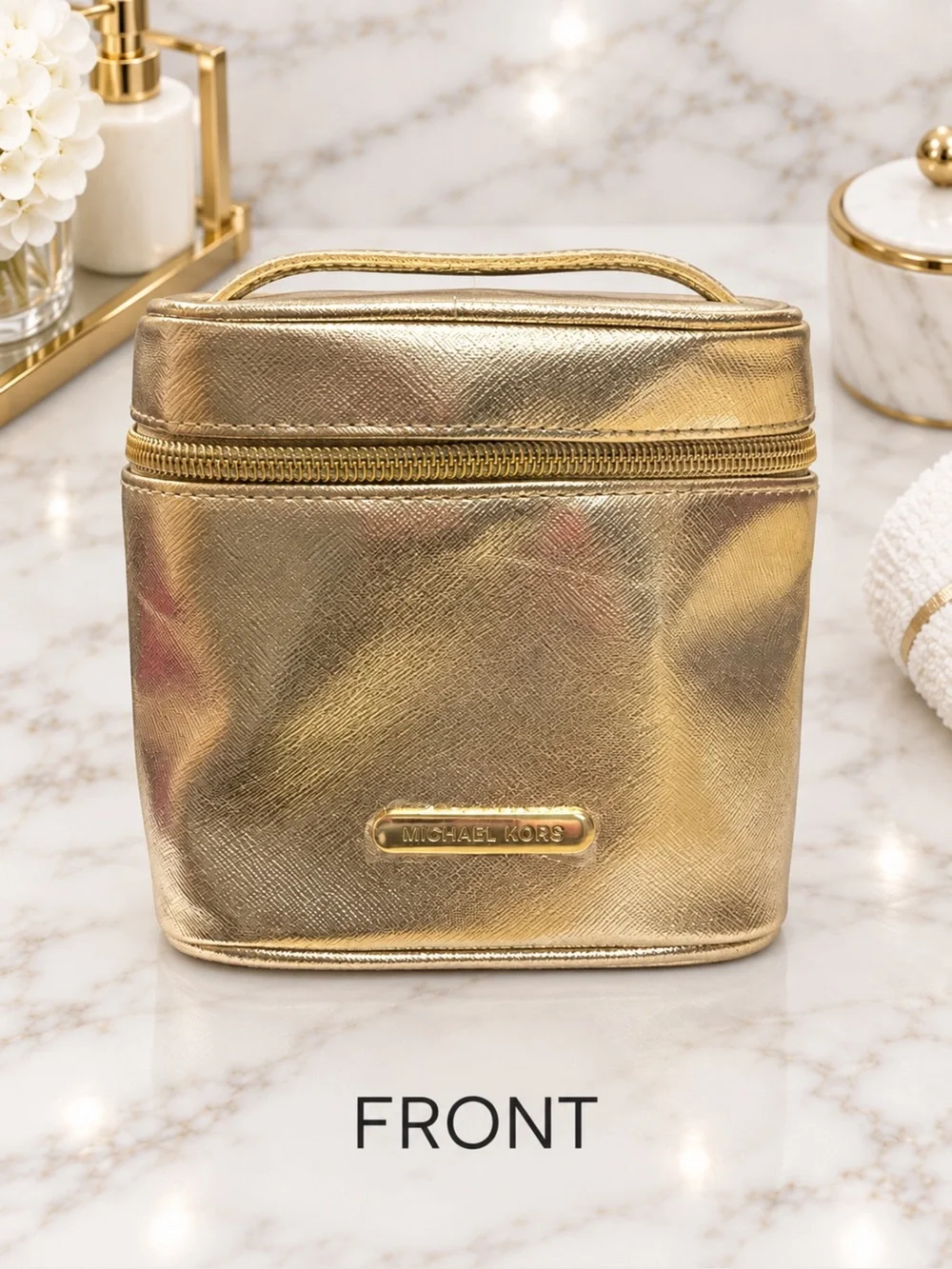Michael Kors Metallic Gold Vanity Case